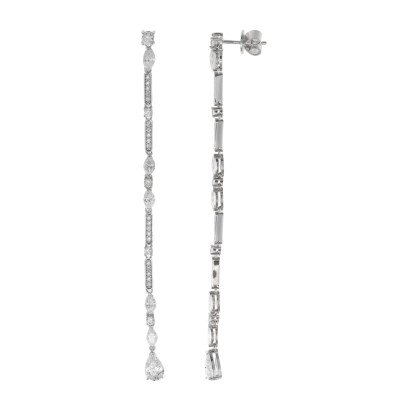 Pendientes circonitas salvatore plata